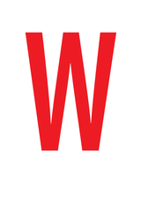 W, LETTER OP MAGNEETFOLIE