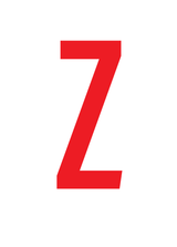 Z, LETTER OP MAGNEETFOLIE
