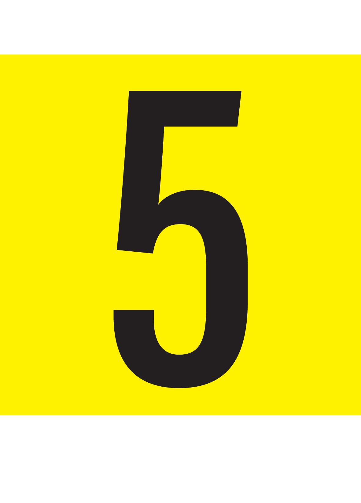 5, CIJFER OP MAGNEETFOLIE