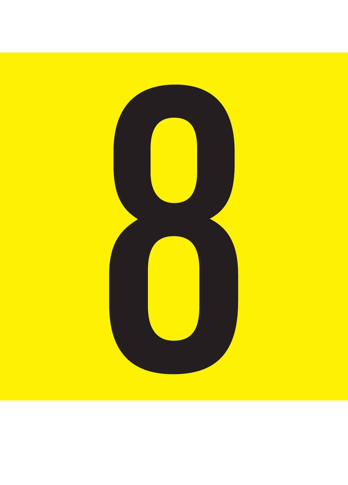 8, CIJFER OP MAGNEETFOLIE