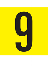 9, CIJFER OP MAGNEETFOLIE