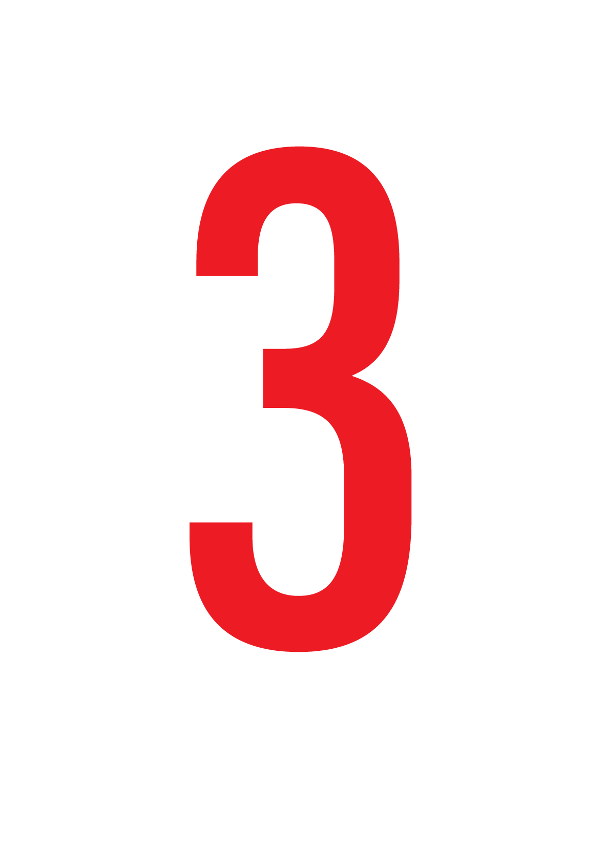 3, CIJFER OP MAGNEETFOLIE