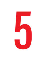 5, CIJFER OP MAGNEETFOLIE