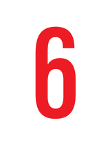 6, CIJFER OP MAGNEETFOLIE