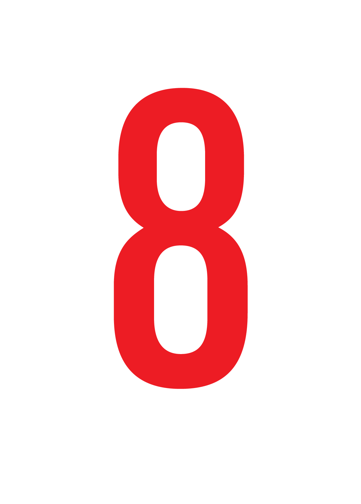 8, CIJFER OP MAGNEETFOLIE