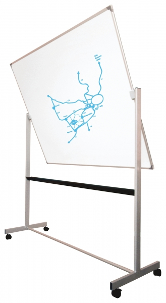 KANTELBAAR MAGNEETBORD MET WIELEN