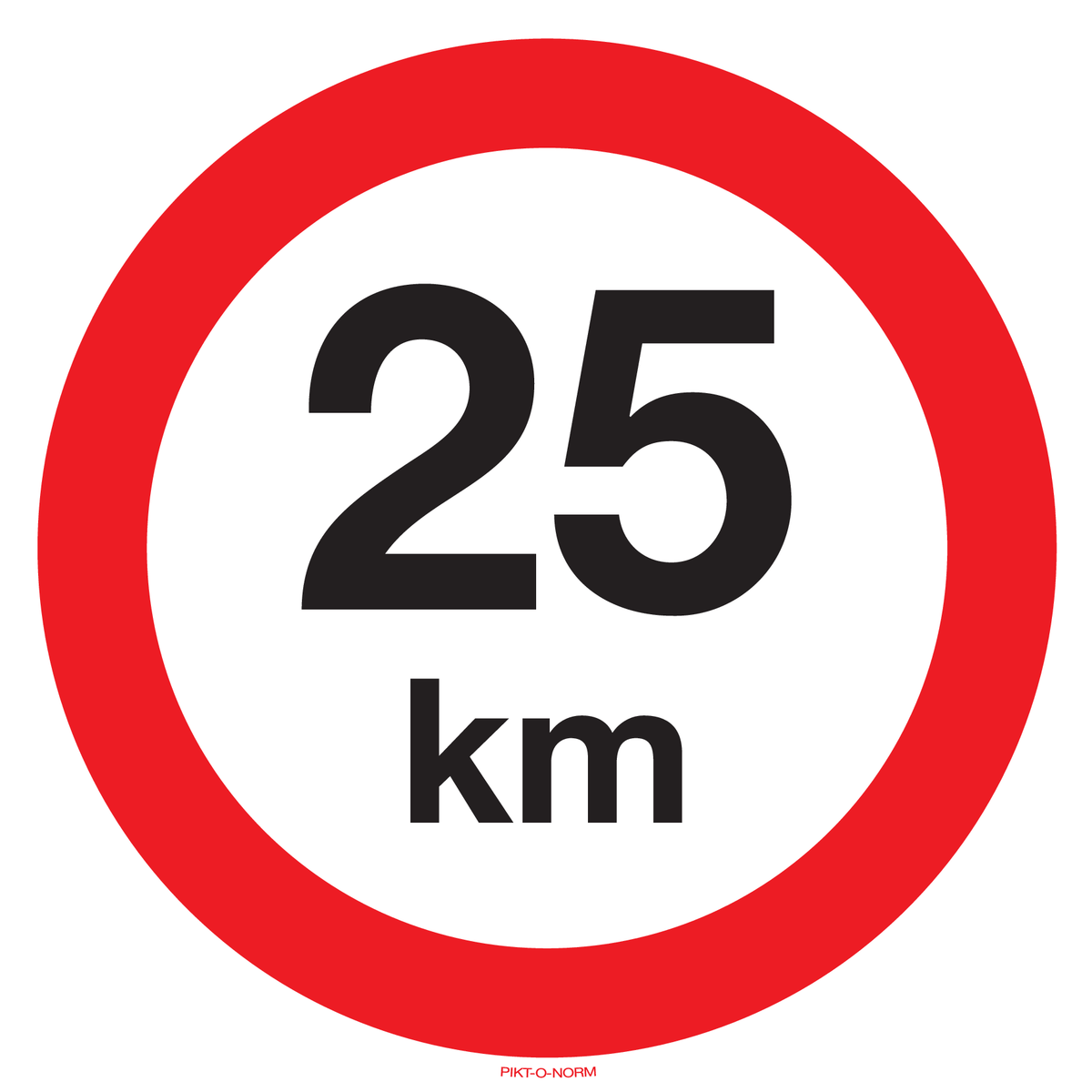 VITESSE LIMITÉE 25 KM
