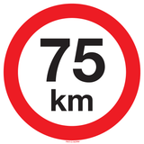 VITESSE LIMITÉE 75 KM