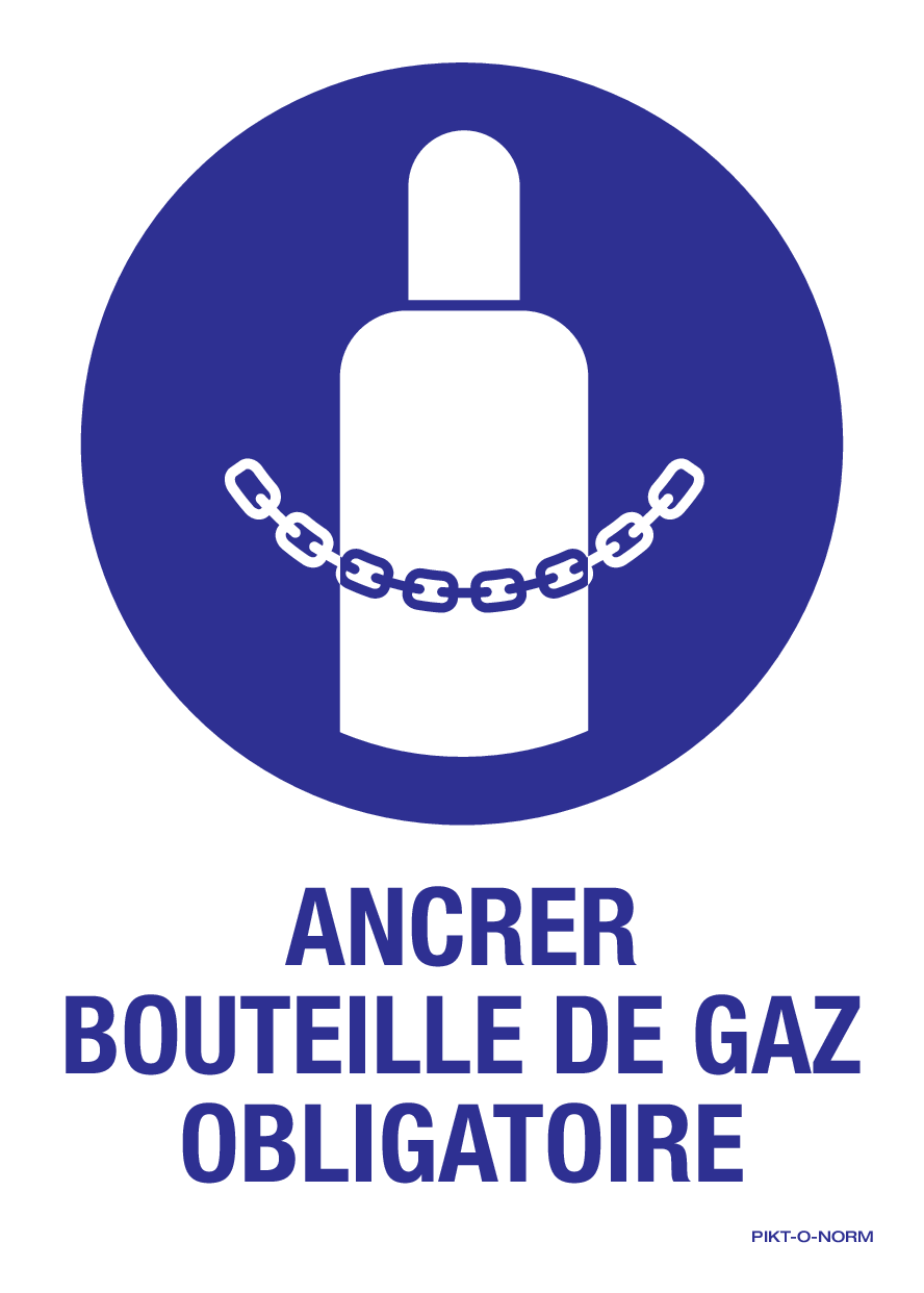 ANCRER BOUTEILLE DE GAZ OBLIGATOIRE