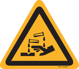 AVERTISSEMENT SUBSTANCES CORROSIVES