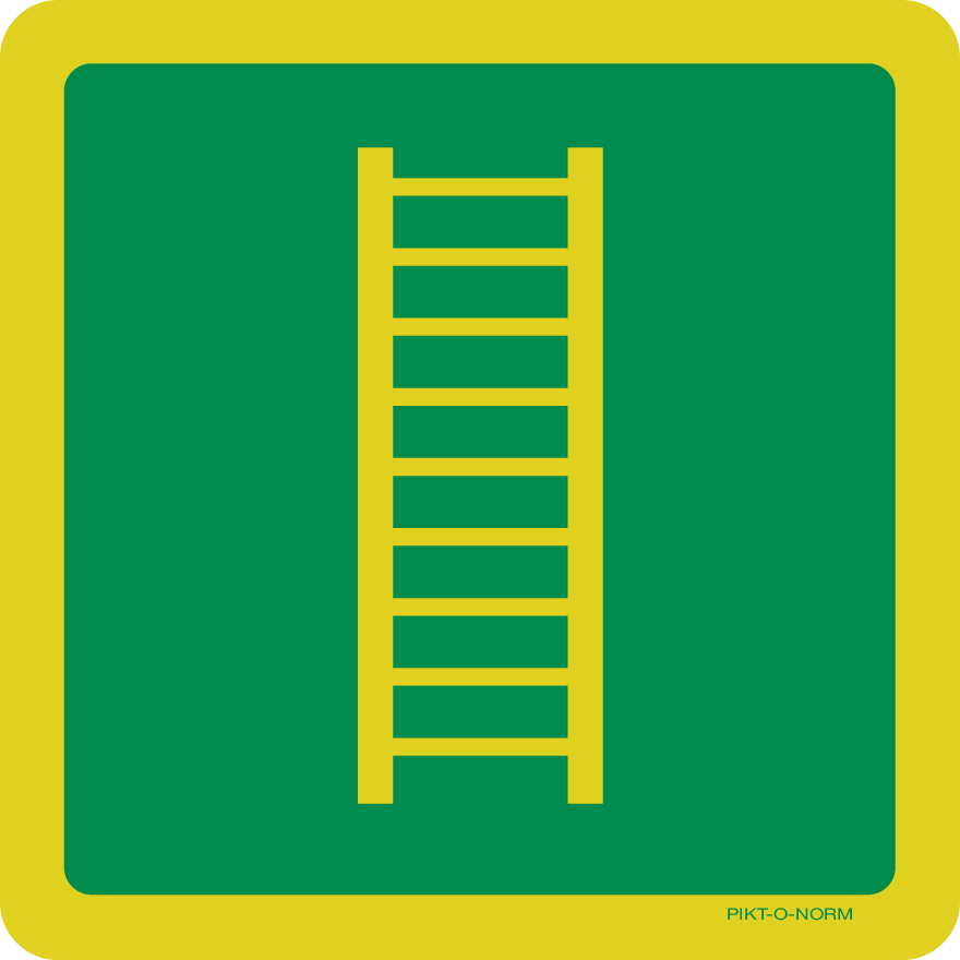 VLUCHTLADDER ISO7010-E059