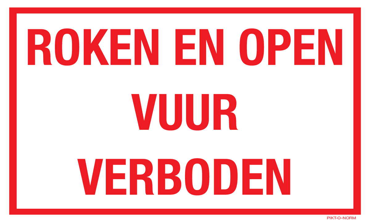 ROKEN EN OPEN VUUR VERBODEN