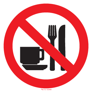 ETEN EN DRINKEN VERBODEN