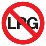 VOERTUIGEN MET LPG VERBODEN