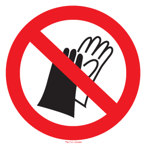 DRAGEN VAN HANDSCHOENEN  VERBODEN