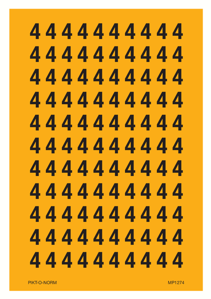 CIJFER 4 OP VEL