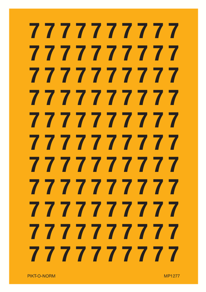 CIJFER 7 OP VEL