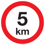 VITESSE LIMITÉE 5 KM
