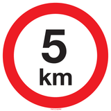VITESSE LIMITÉE 5 KM