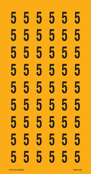 CHIFFRE 5 SUR FEUILLE