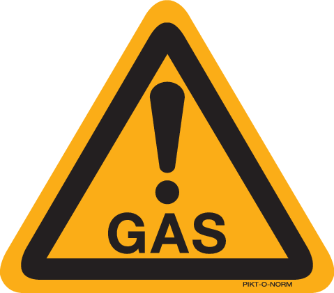 WAARSCHUWING GEVAAR GAS!
