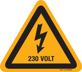 WAARSCHUWING ELEKTR.SPANNING, 230 VOLT
