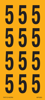 CHIFFRE 5 SUR FEUILLE