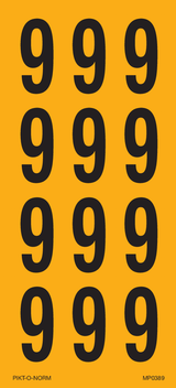 CHIFFRE 9 SUR FEUILLE