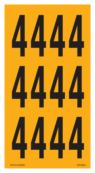CIJFER 4 OP VEL