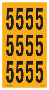 CHIFFRE 5 SUR FEUILLE