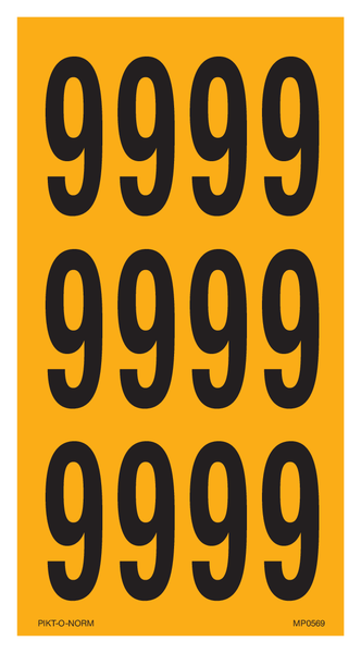 CHIFFRE 9 SUR FEUILLE