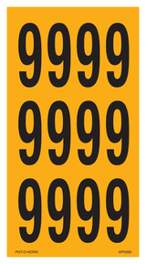 CHIFFRE 9 SUR FEUILLE