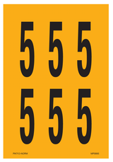 CHIFFRE 5 SUR FEUILLE