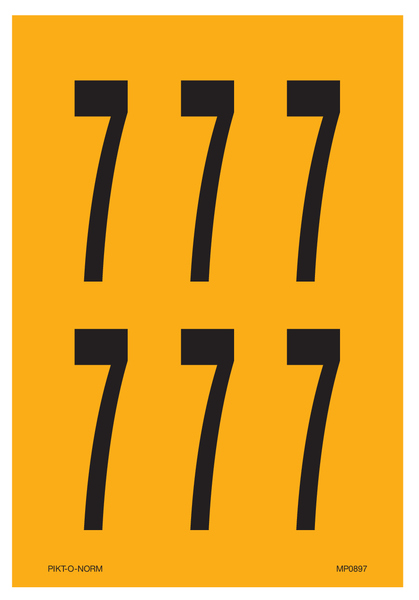 CIJFER 7 OP VEL