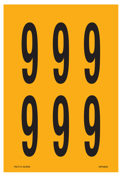 CHIFFRE 9 SUR FEUILLE