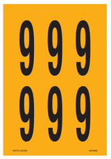 CHIFFRE 9 SUR FEUILLE