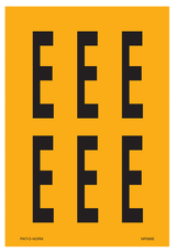 LETTRE E SUR FEUILLE