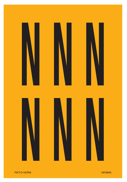 LETTER N OP VEL