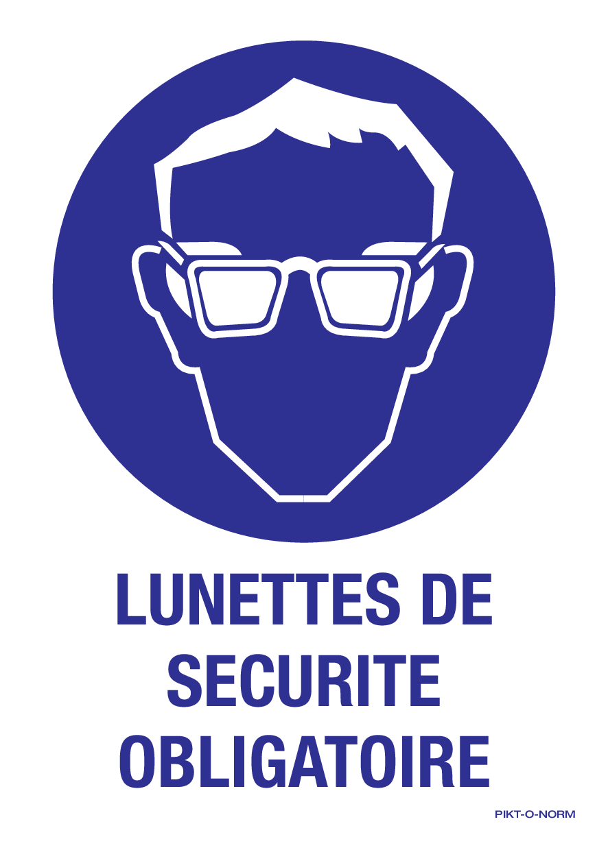 LUNETTES DE SECURITE OBLIGATOIRE