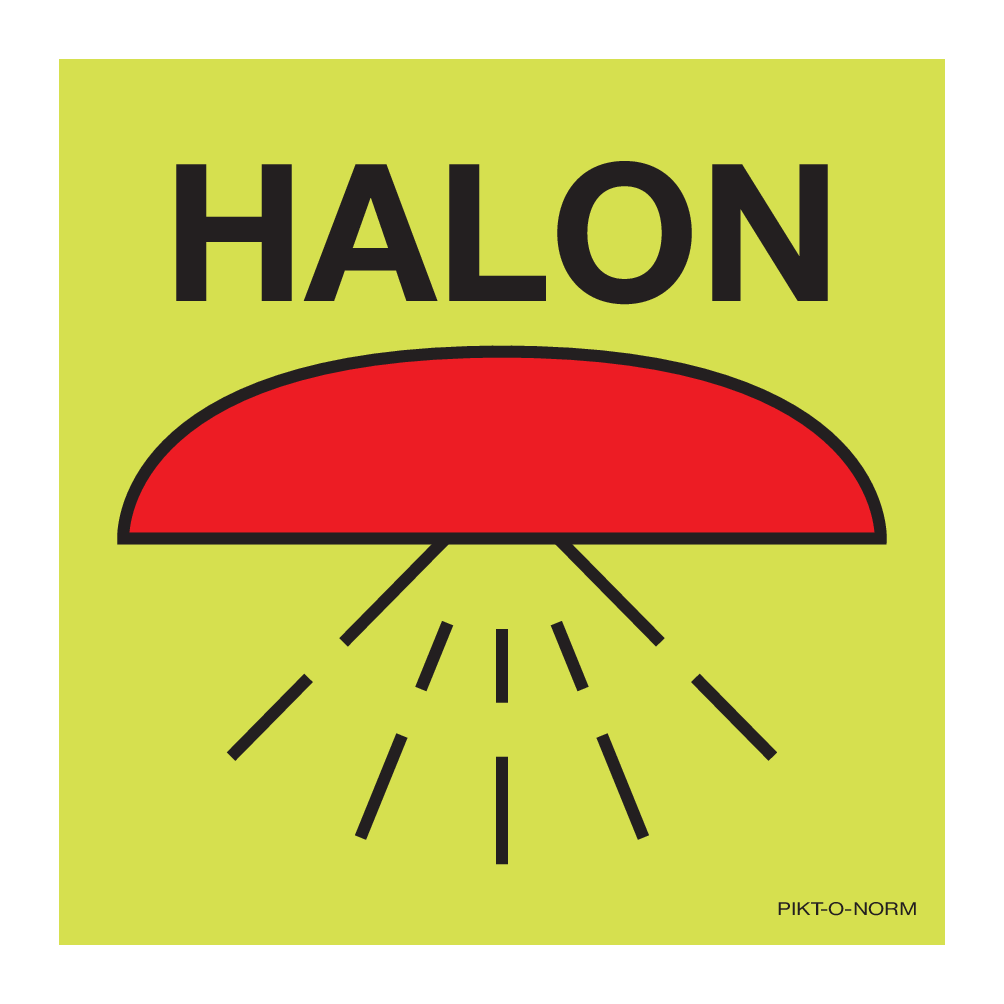 SPACE PROTECTED BY HALON 1301