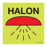 SPACE PROTECTED BY HALON 1301