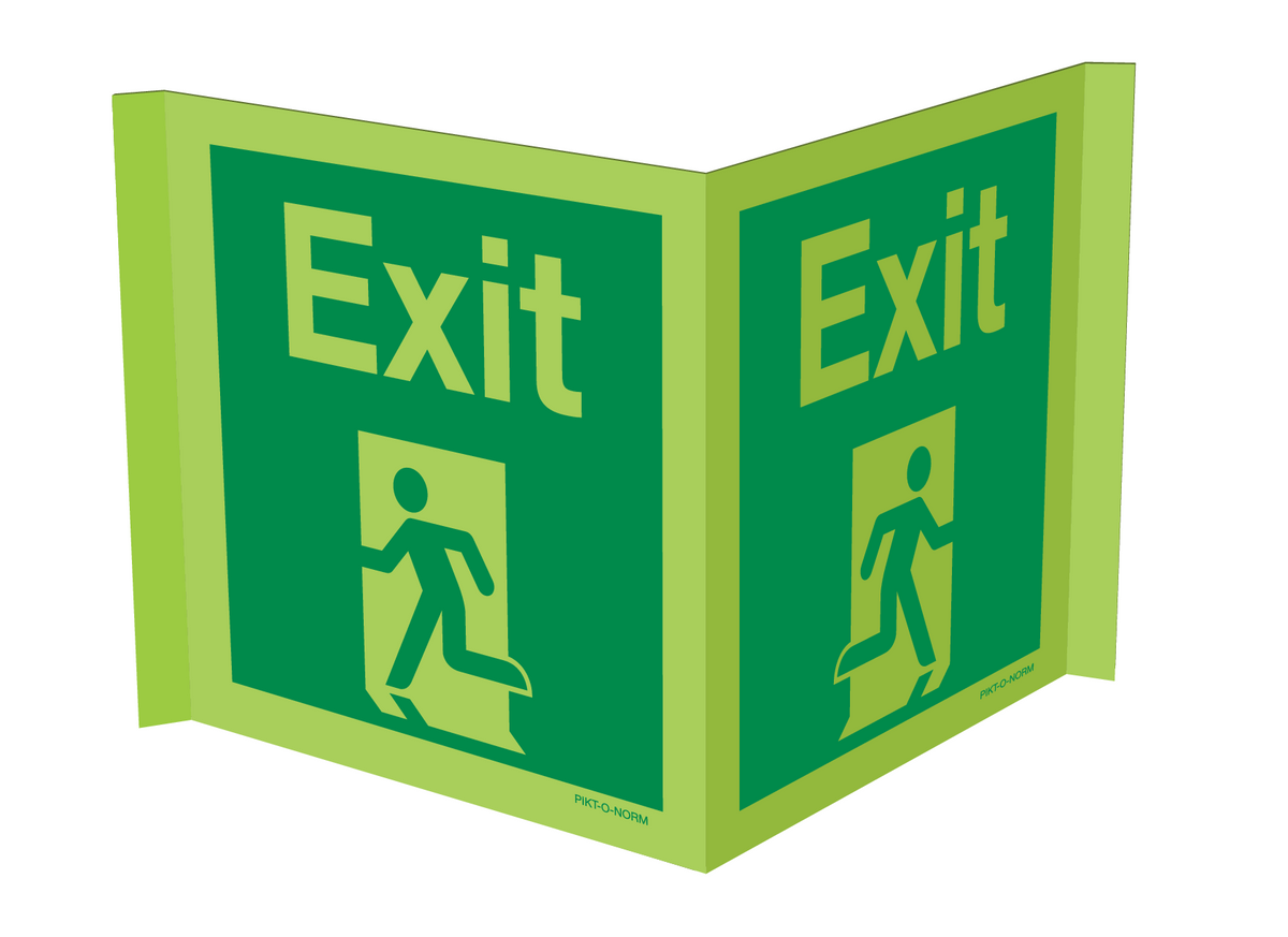 EXIT WITH RUNNING MAN LEFT