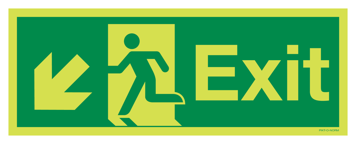 EXIT WITH RUNNING MAN DOWN LEFT