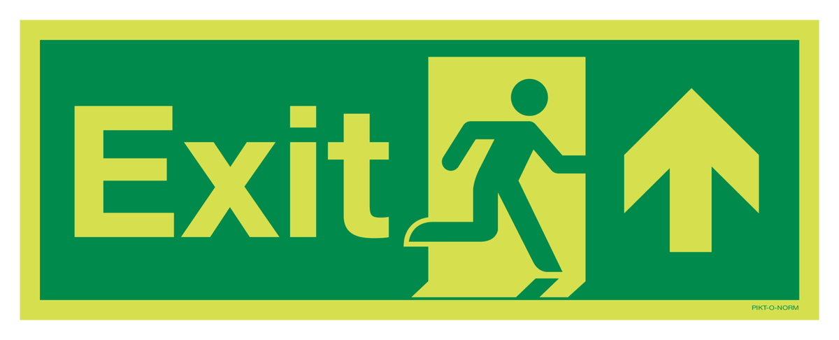 EXIT WITH RUNNING MAN AND ARROW UP