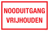 NOODUITGANG VRIJHOUDEN