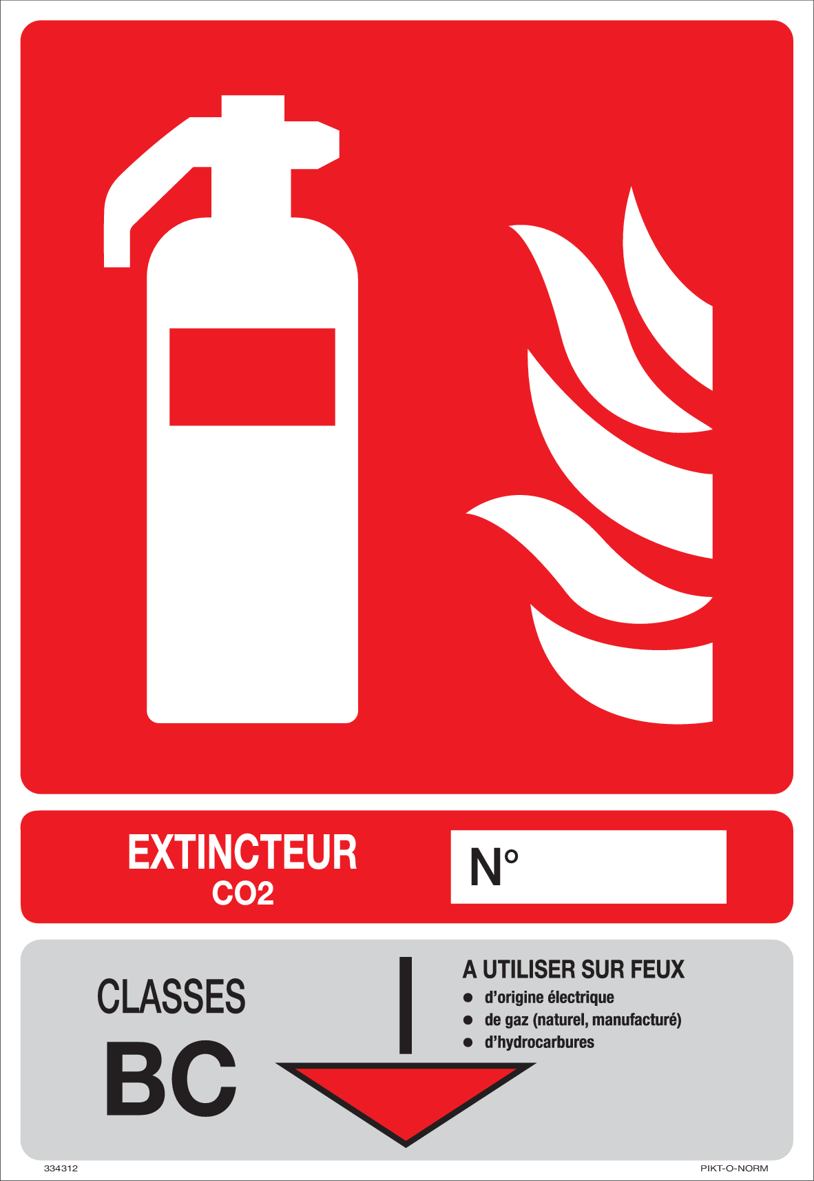 EXTINCTEUR CLASSES BC