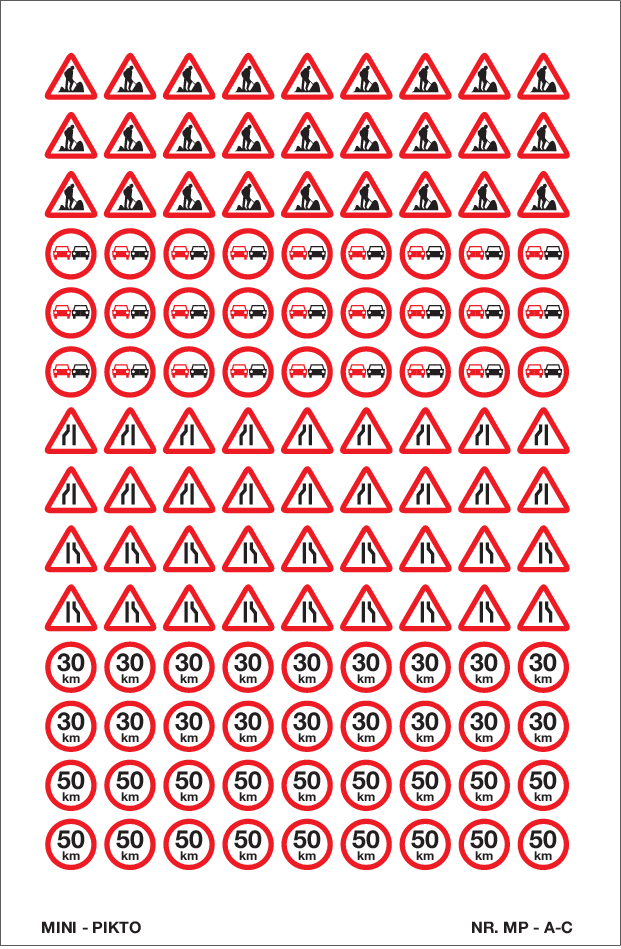 GEVAARSBORDEN A31, C35, A07c, A07b & C43