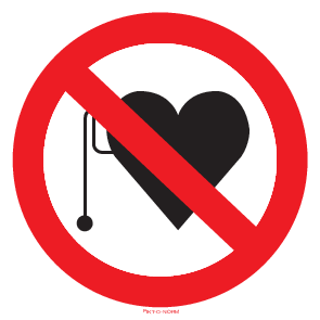 INTERDIT AUX STIMULATEURS CARDIAQUES