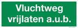VLUCHTWEG VRIJLATEN A.U.B.