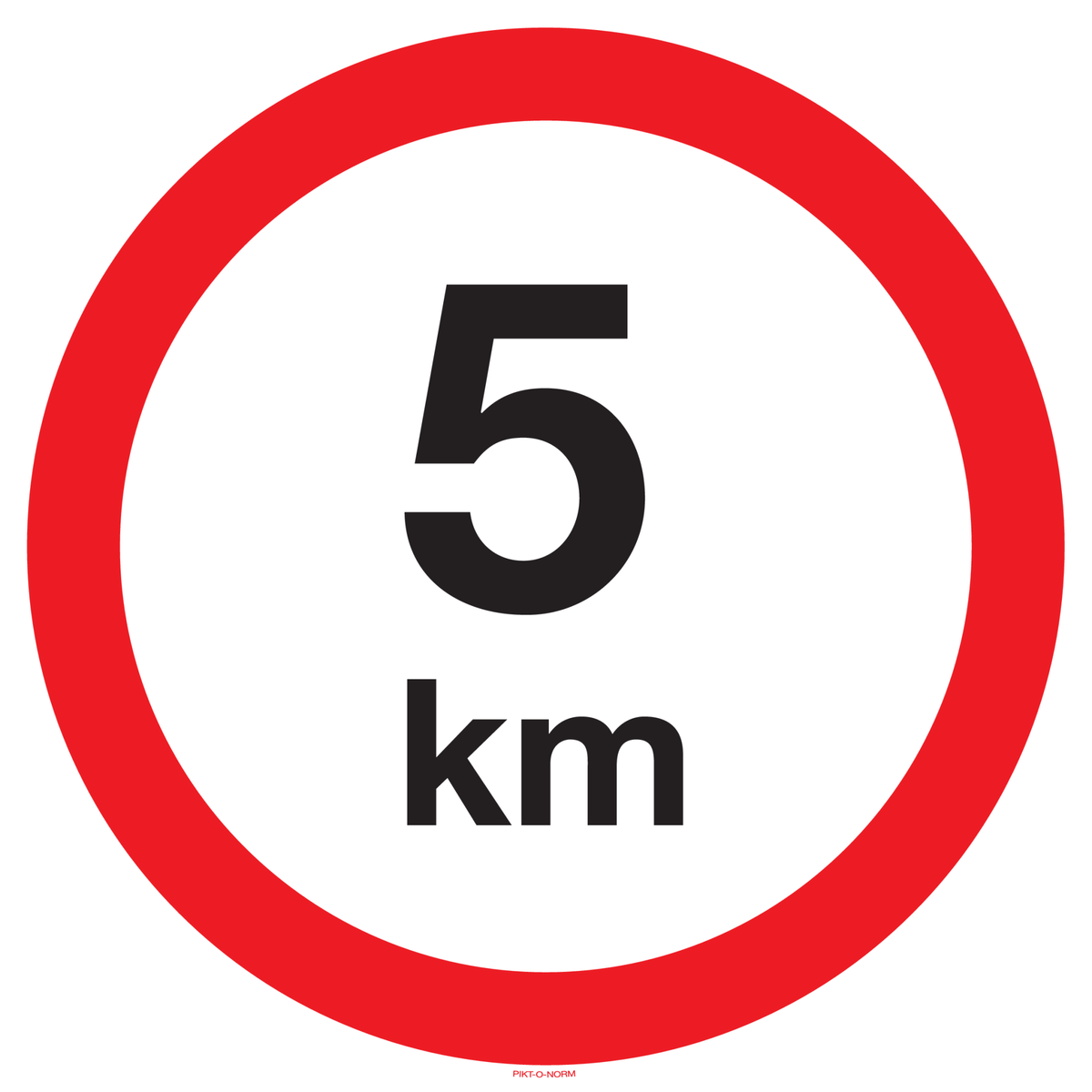 VITESSE LIMITÉE 5 KM